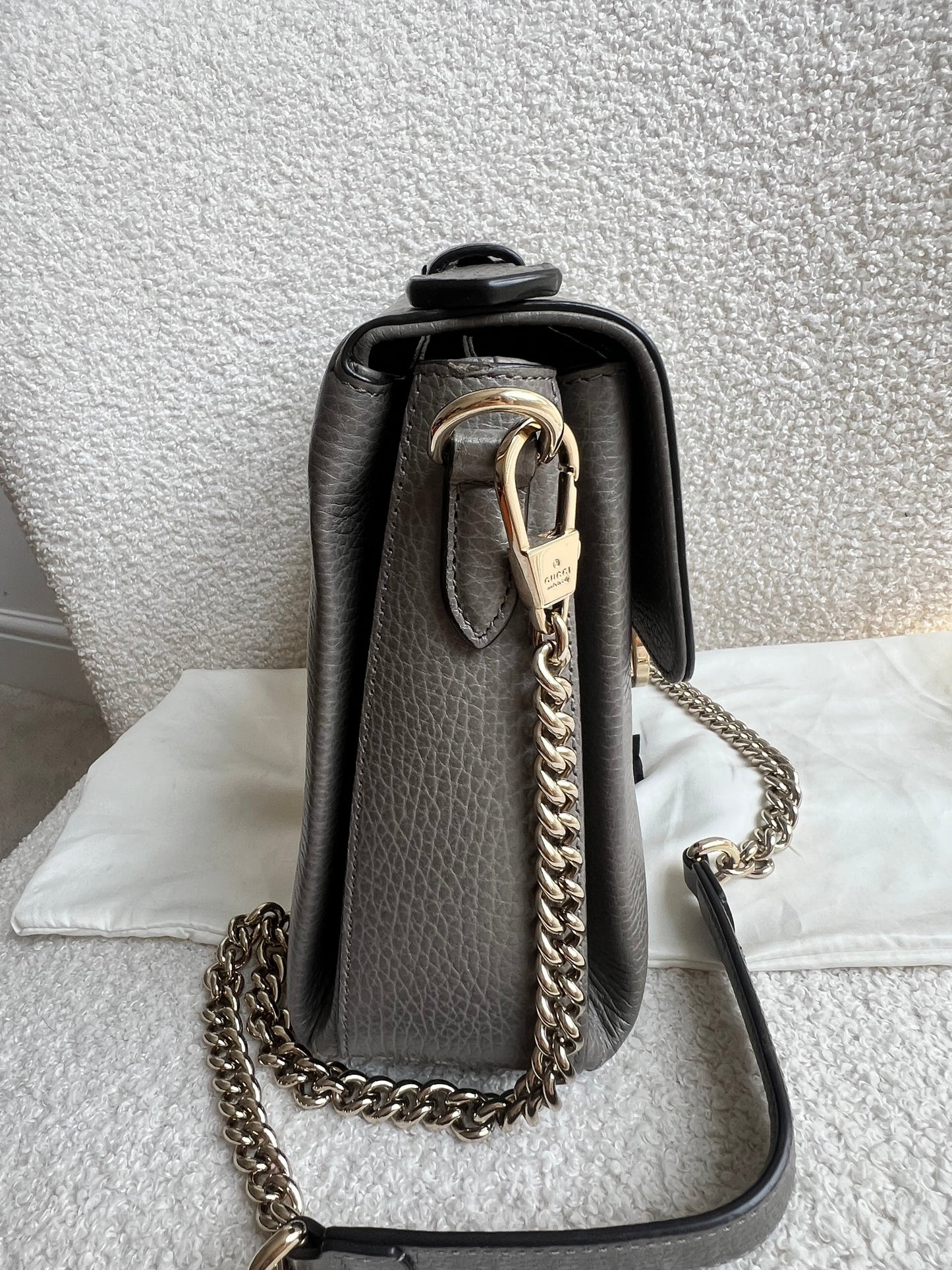 Gucci Interlocking GG Grey Medium Top Handle Bag (RRP £1,150)