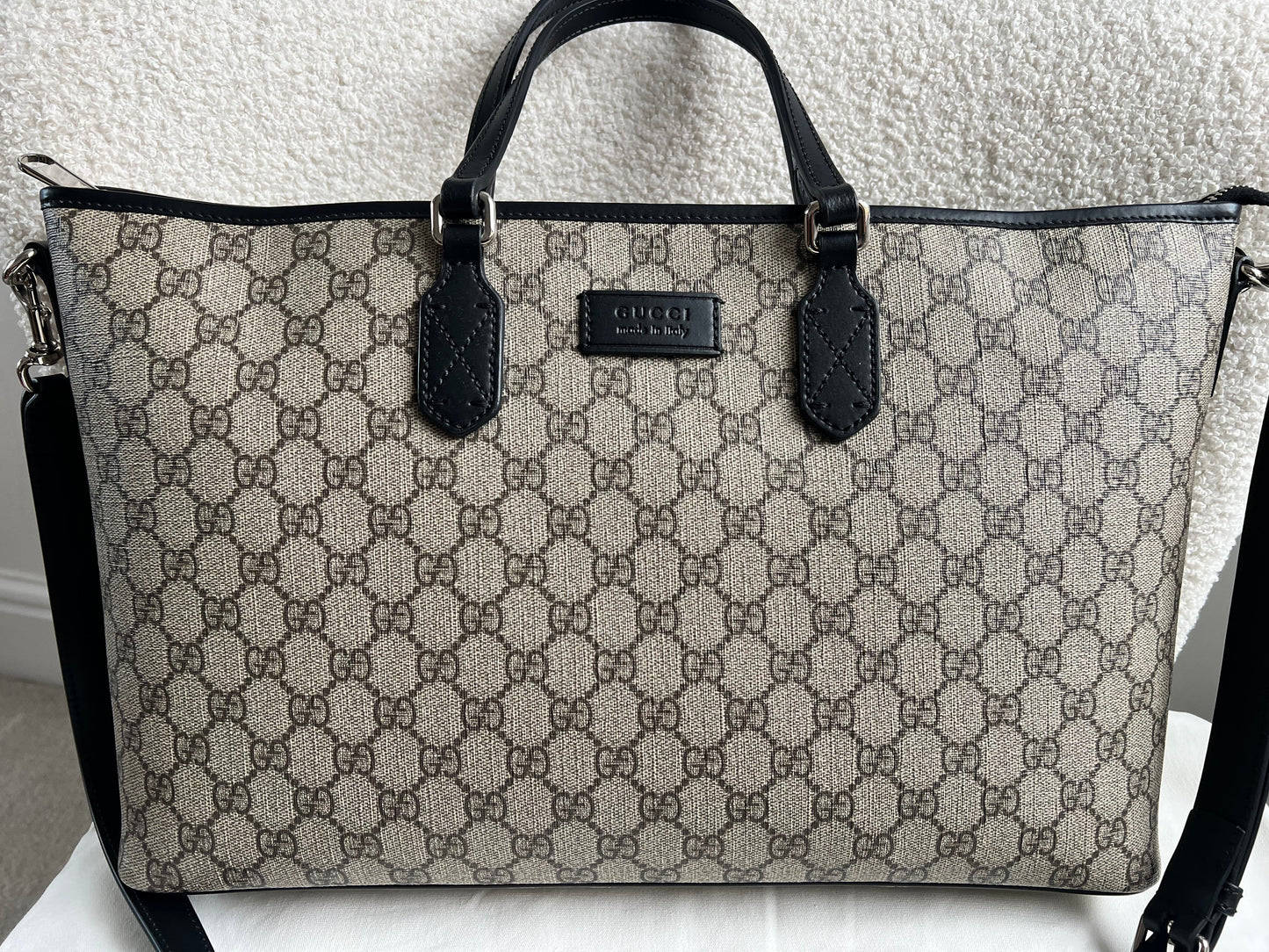 Gucci GG Supreme Coated Canvas Convertible Zip Tote