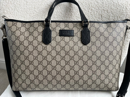 Gucci GG Supreme Coated Canvas Convertible Zip Tote