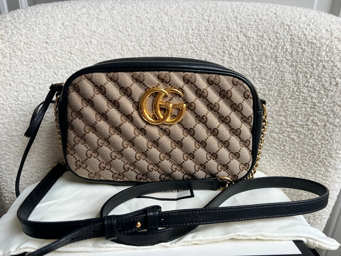Gucci GG Marmont Canvas Small Shoulder Bag