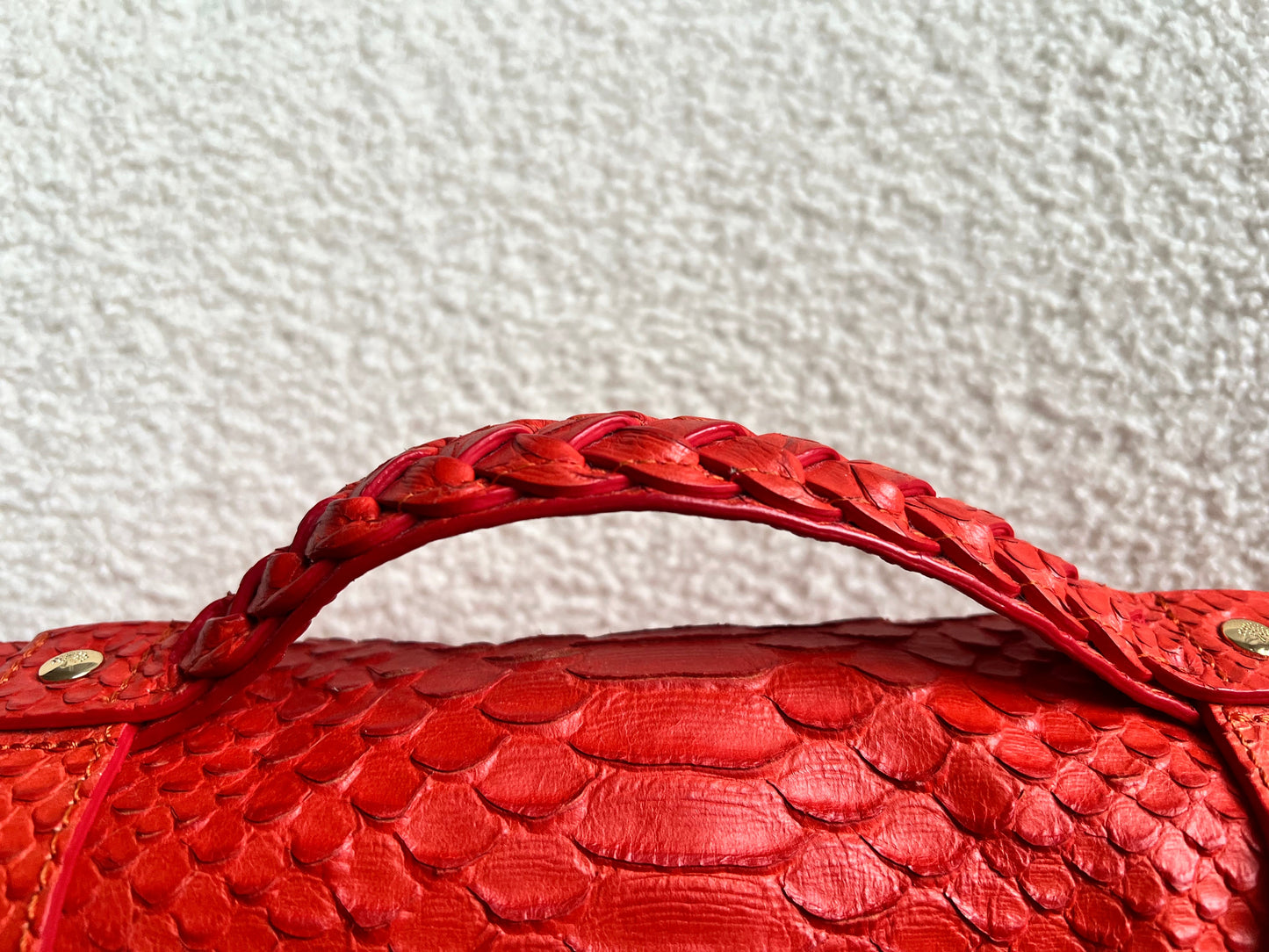 Mulberry Flame Red Silky Snake Print Regular Alexa (RRP £1100)