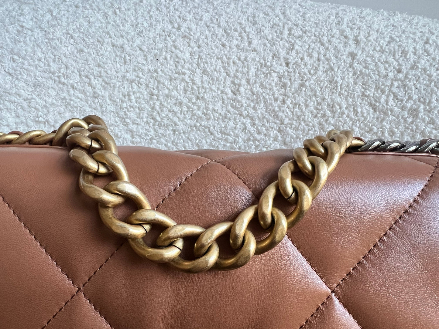 Chanel Small 19 in Caramel Lambskin (RRP £5,590)