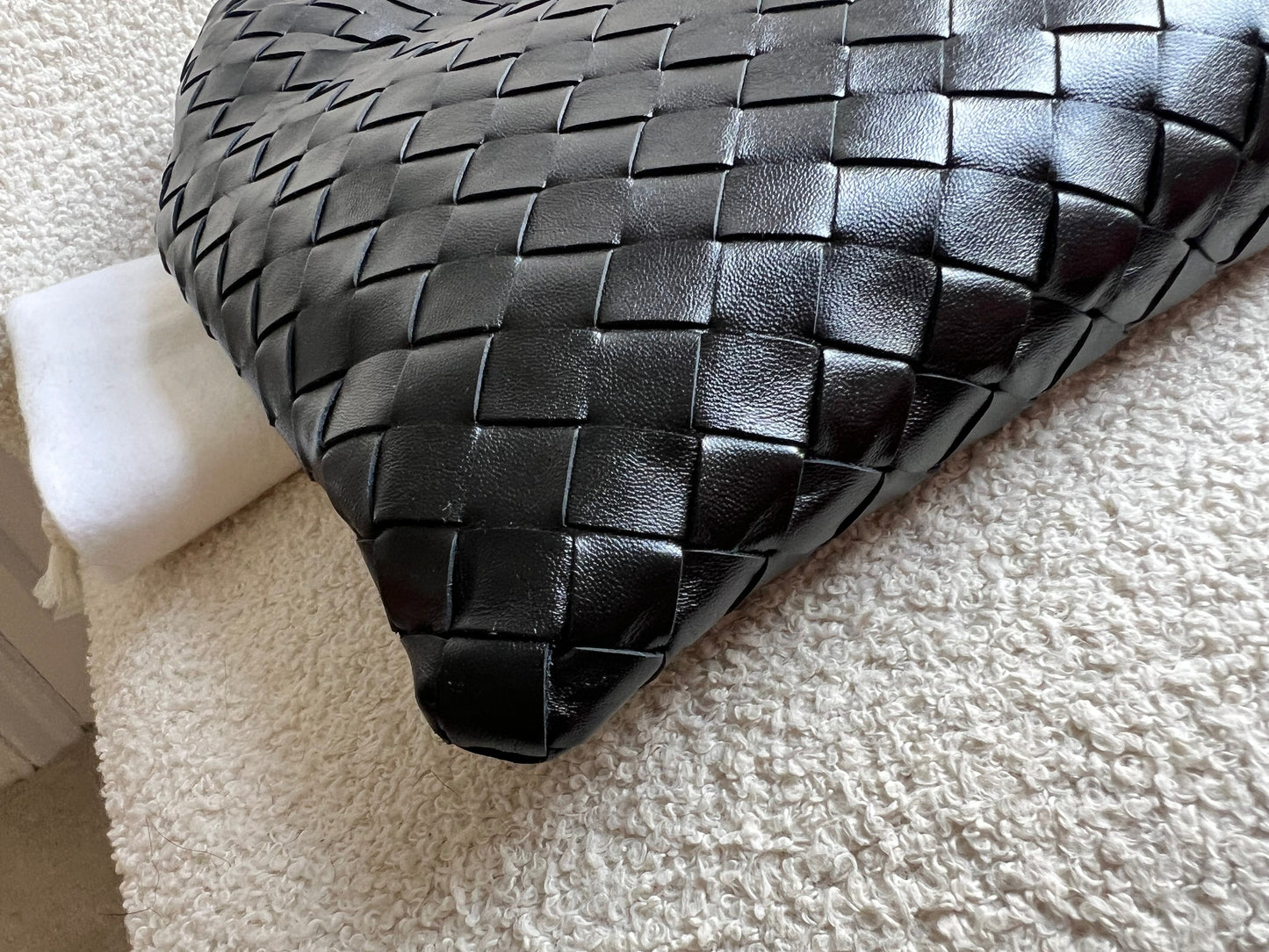Bottega Veneta Black Small Hop Intraciatto (RRP £3370)