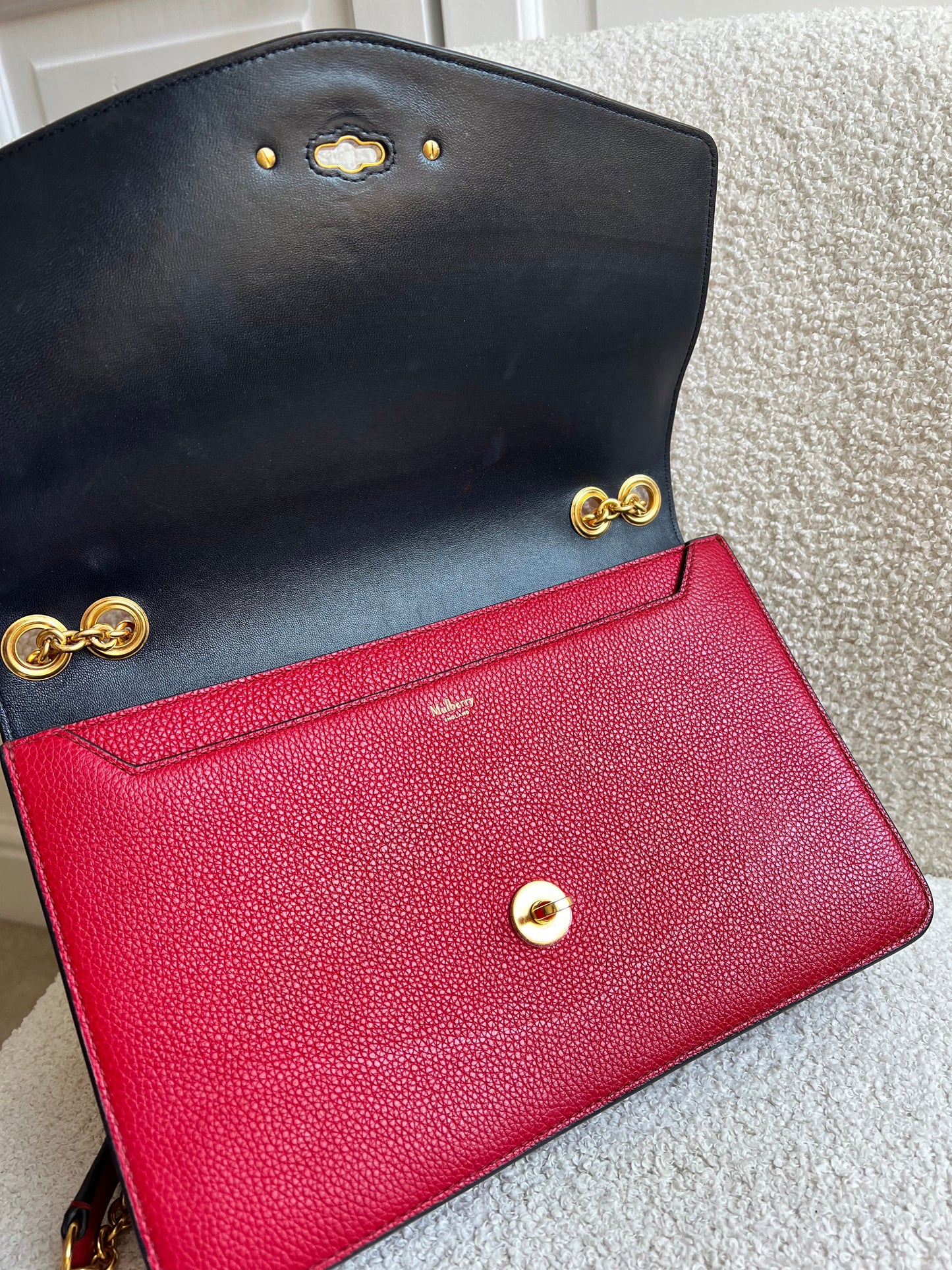 Mulberry Scarlet Red Large Darley Shoulder Bag (RRP £895)