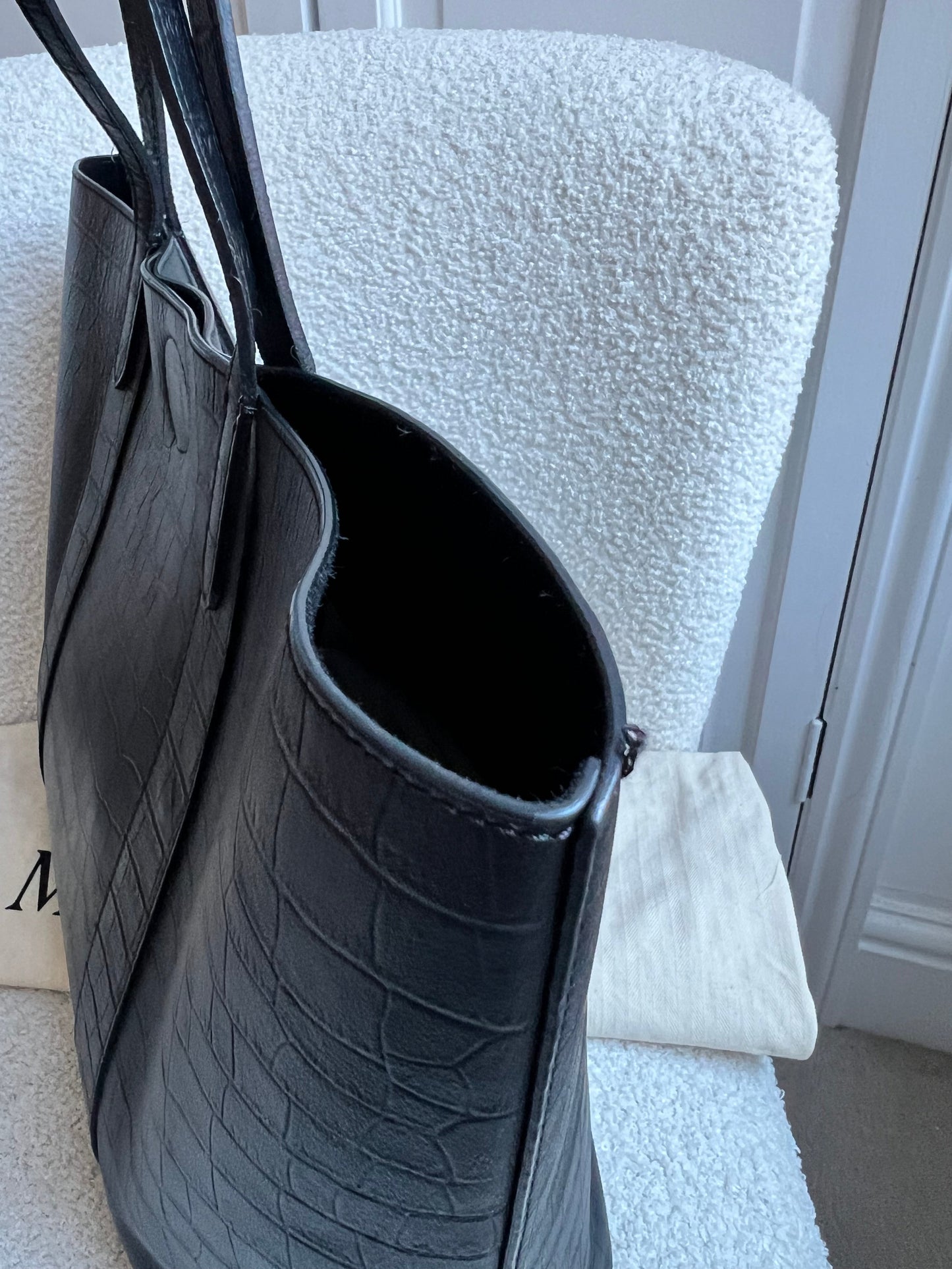 Mulberry Black Matte Croc Bayswater Tote (RRP £845)