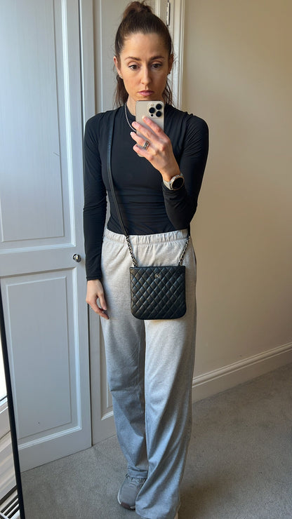 Chanel Black Quilted Messenger Bag