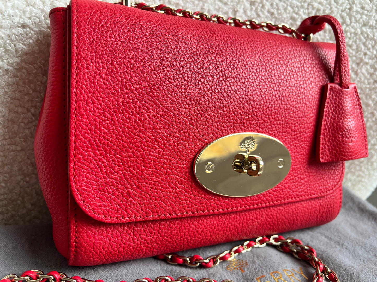 Mulberry Hibiscus Red Regular Lily with Gold Hardware (RRP £995)