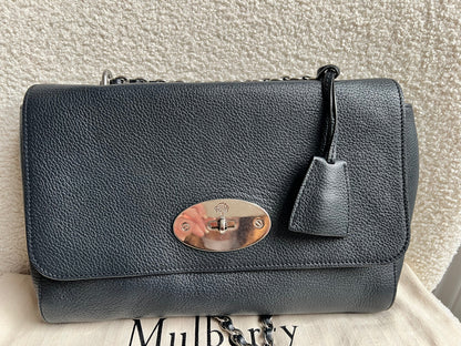 Mulberry Midnight Medium Lily with Silver Hardware (RRP £1095)