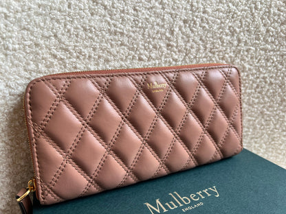 Mulberry Blush Quilted Continental Wallet (RRP £345)