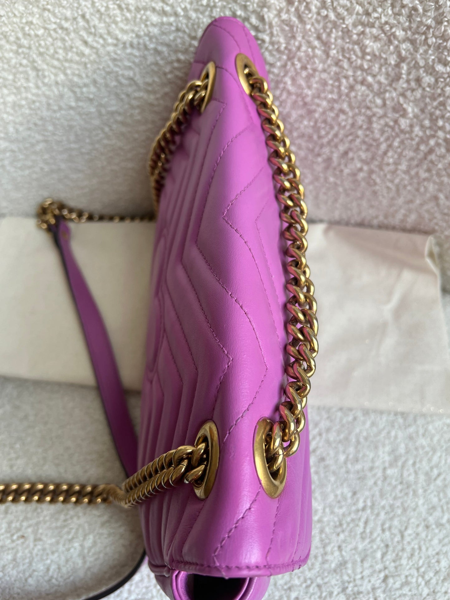 Gucci GG Hot Pink Marmont Small Shoulder Bag (RRP £2070)