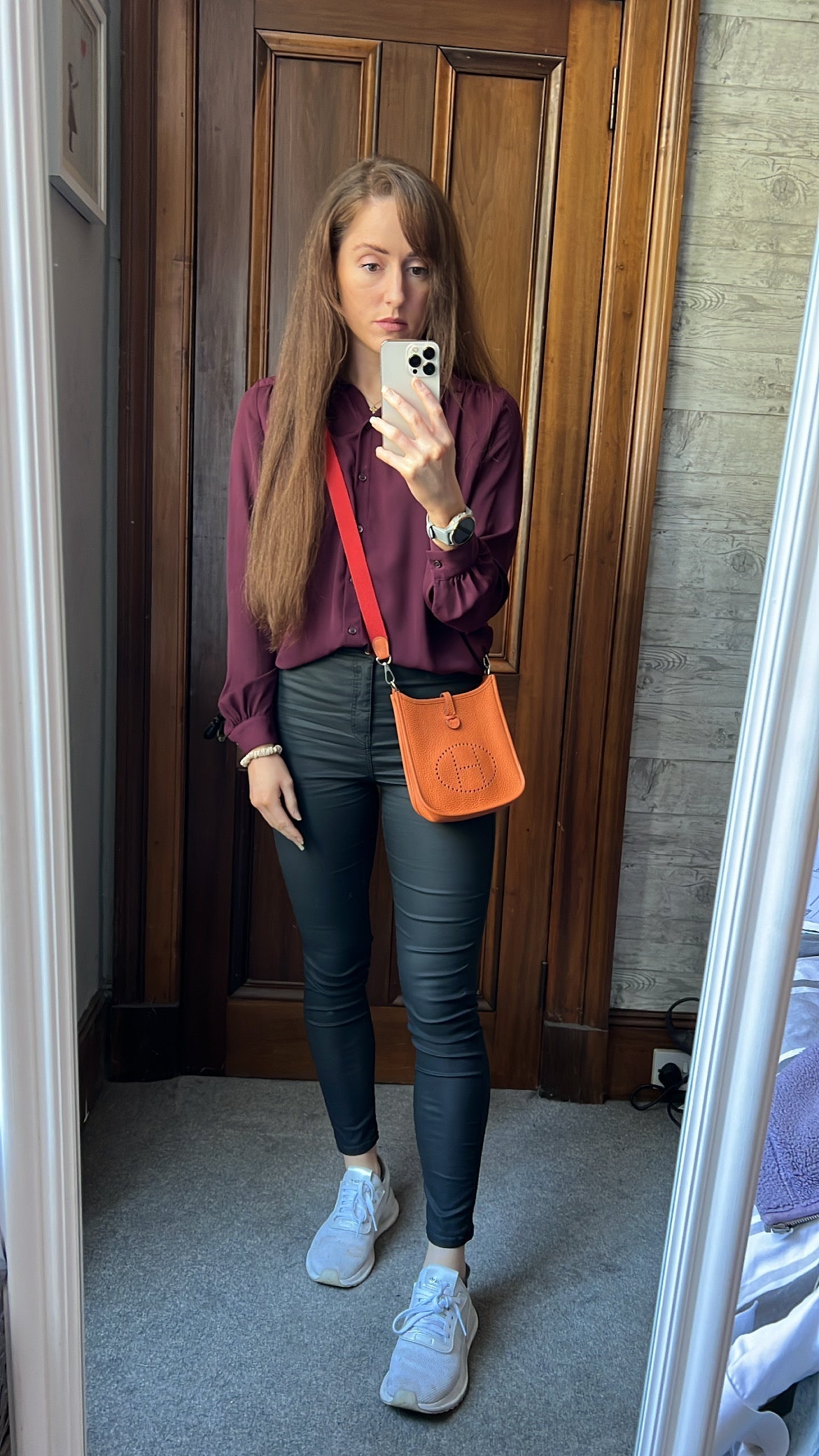 Hermes Evelyne TPM in Caban Clemence Leather with Palladium Hardware