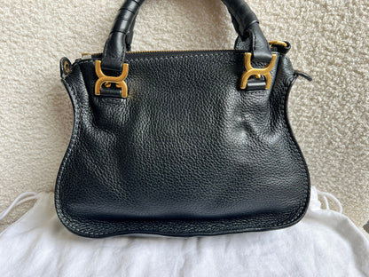 Chloe Black Mini Marcie Double Carry Bag