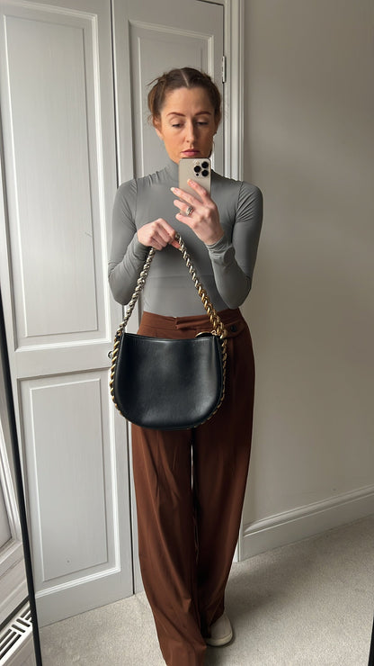 Stella McCartney Frayme Black Faux Leather Bag (RRP £1490)