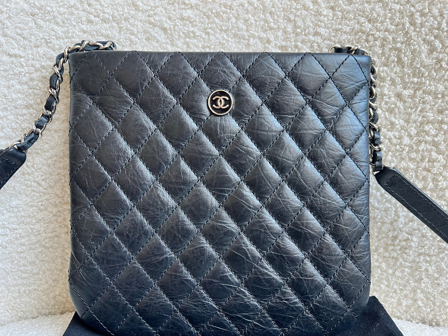 Chanel Black Quilted Messenger Bag