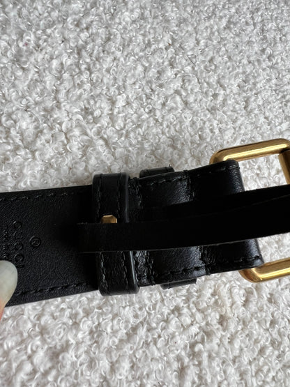 Gucci GG Black Velvet Marmont Belt Bag