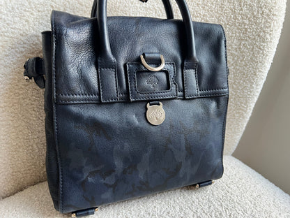 Mulberry Mini Cara Backpack in Midnight Blue Camo Printed Goat (RRP £995)