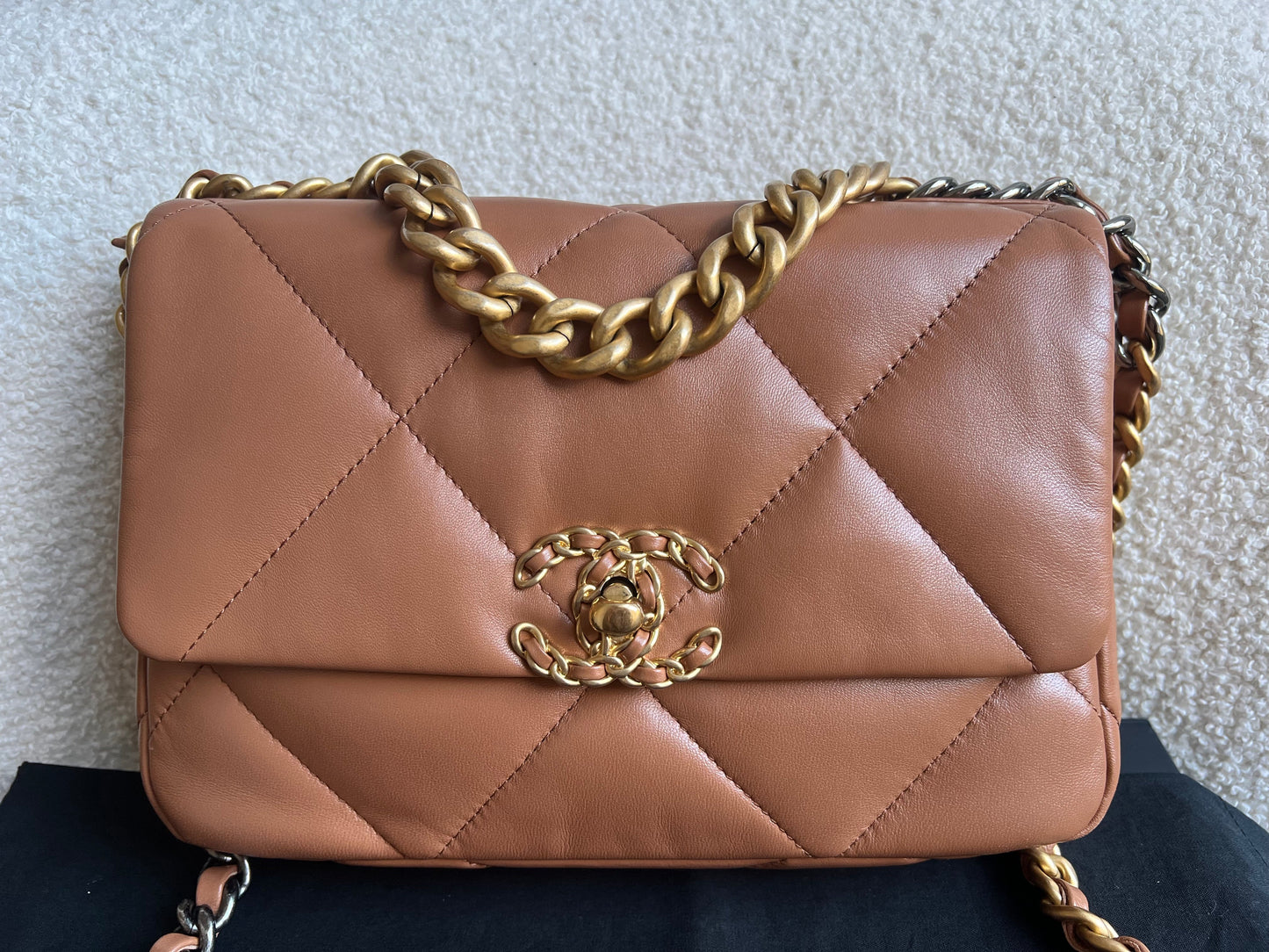 Chanel Small 19 in Caramel Lambskin (RRP £5,590)