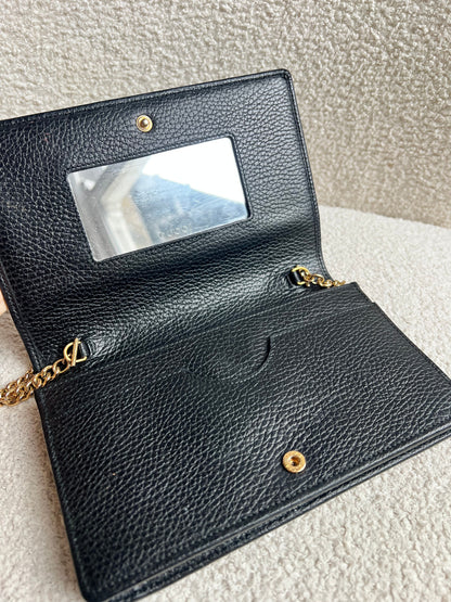 Gucci Black GG Marmont Chain Wallet (RRP £790)