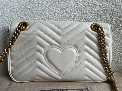 Gucci GG White Marmont Small Shoulder Bag (RRP £1890)