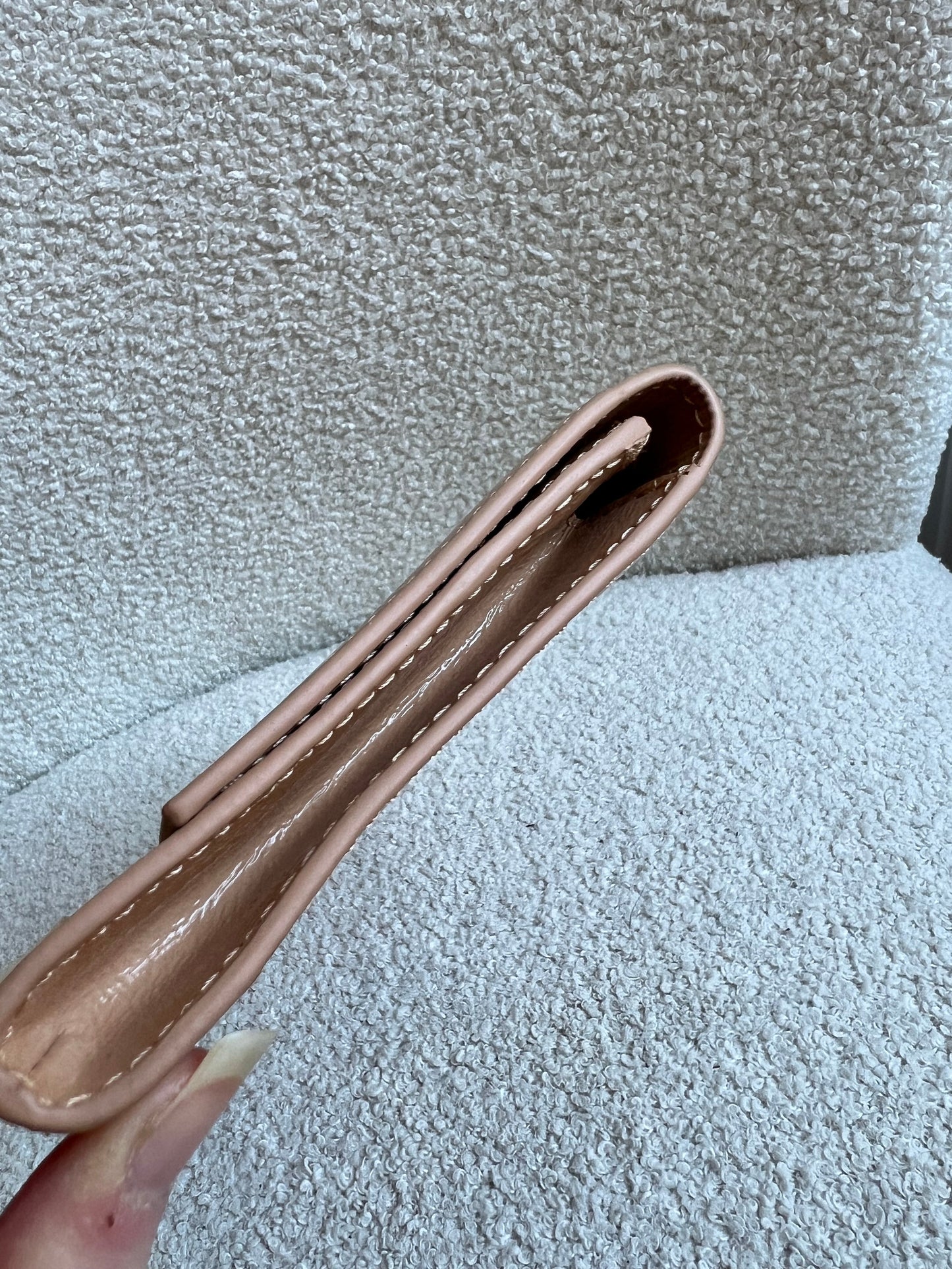 Yves Saint Laurent (YSL) Beige Patent Belle de Jour Clutch