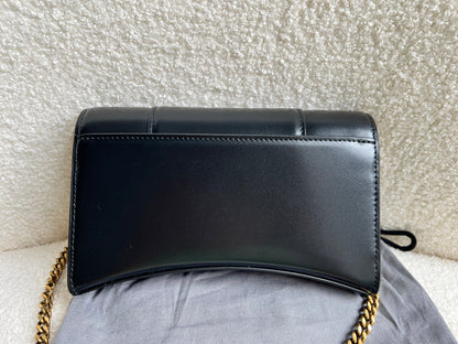 Balenciaga Black Hourglass Wallet on Chain (RRP £1190)