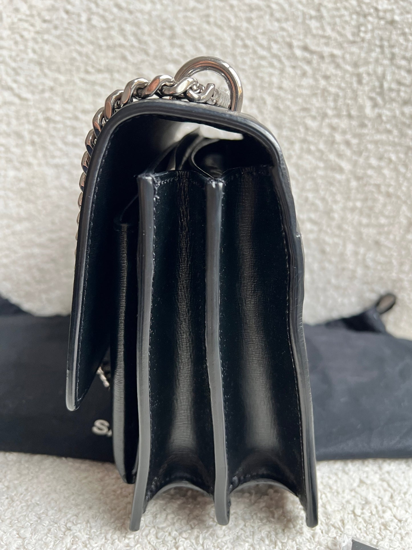 Yves Saint Laurent (YSL) Black Medium Sunset with Silver Hardware (RRP £1,950)