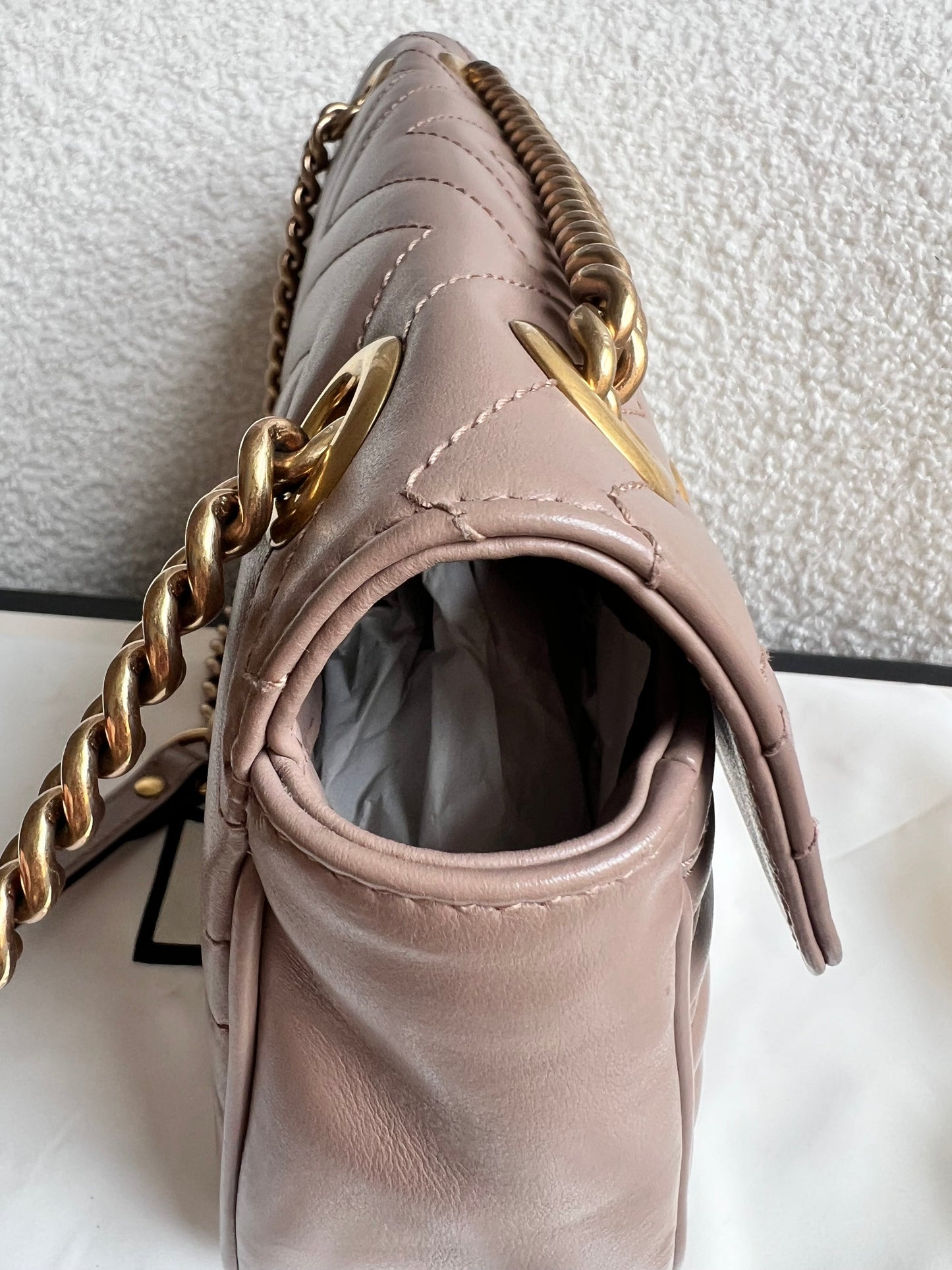 Gucci GG Dusty Pink Marmont Small Shoulder Bag (RRP £2070)