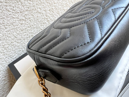Gucci GG Black Marmont Mini Shoulder Bag (RRP £1,360)