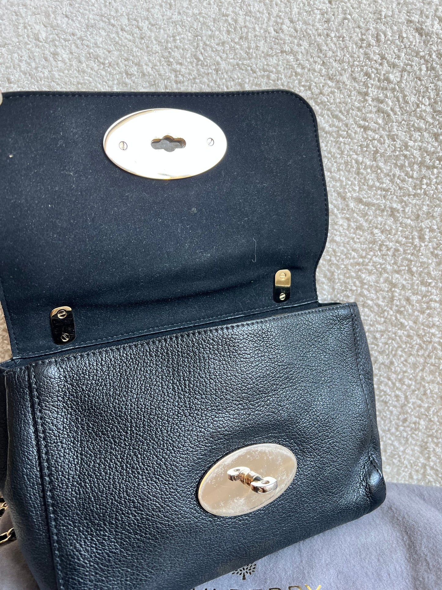 Mulberry Black Regular Lily with Gold Hardware (RRP £995)