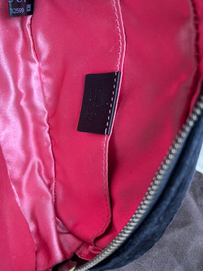 Gucci GG Black Velvet Marmont Belt Bag