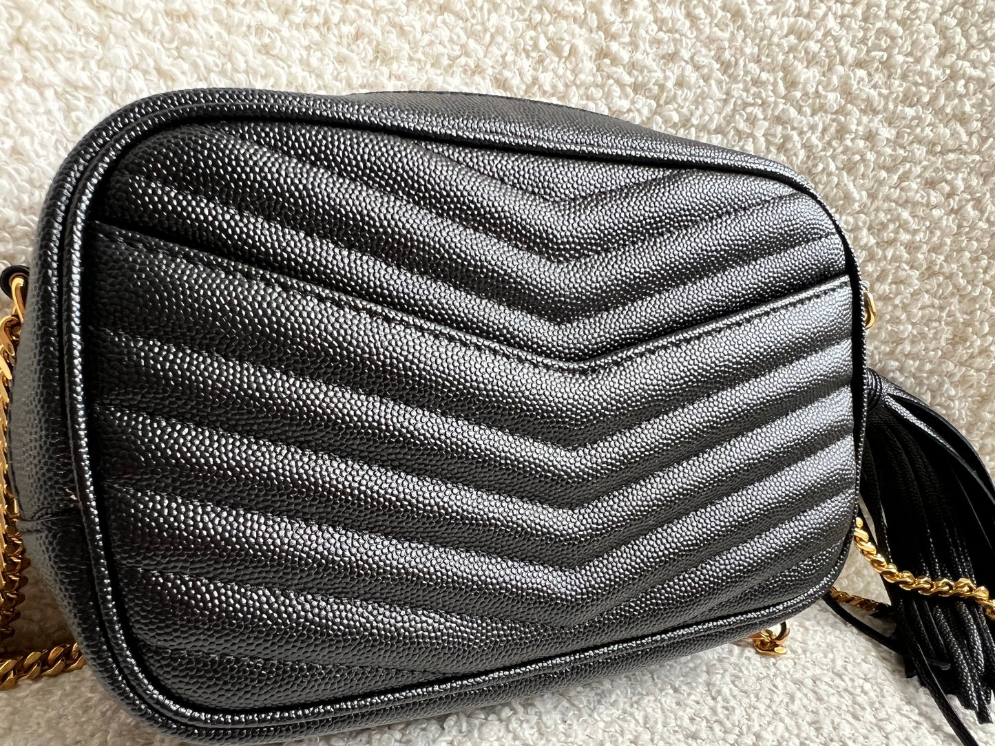 Yves Saint Laurent (YSL) Black Mini Lou Camera Bag (RRP £1285)