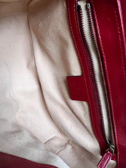 Gucci GG Black and Red Torchon Marmont Small Shoulder Bag