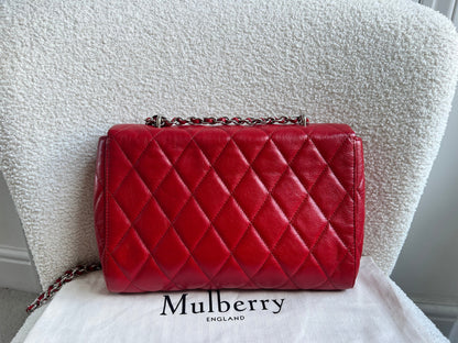 Mulberry Scarlet Red Quilted Medium Lily with Gold Hardware (RRP £1095)