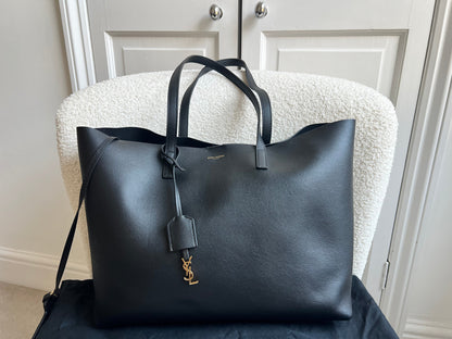 Yves Saint Laurent (YSL) Black E/W Shopping Tote (RRP £1115)
