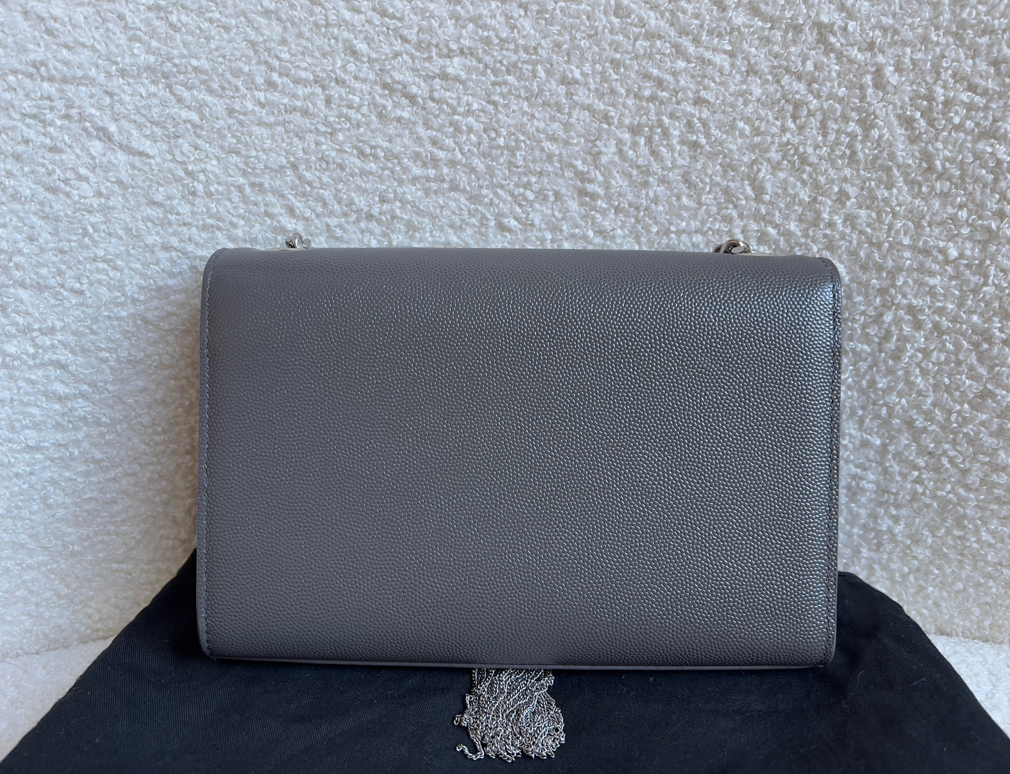 Yves Saint Laurent (YSL) Light Grey Small Kate Tassel (RRP £1,550)