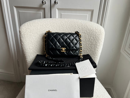 Chanel Candy Chain Mini Flap in Black Lambskin