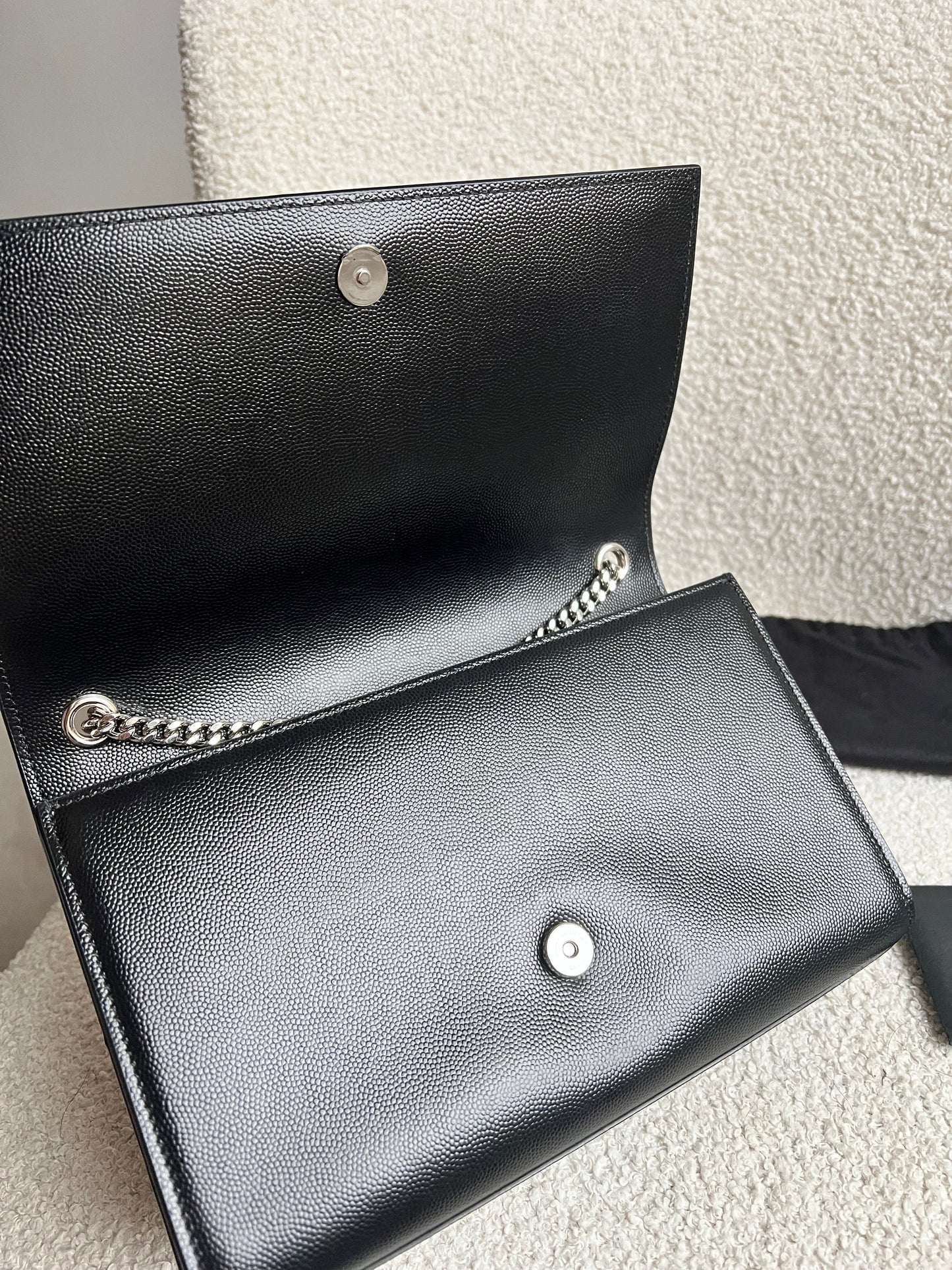 Yves Saint Laurent (YSL) Black Medium Kate with Silver Hardware (RRP £1730)