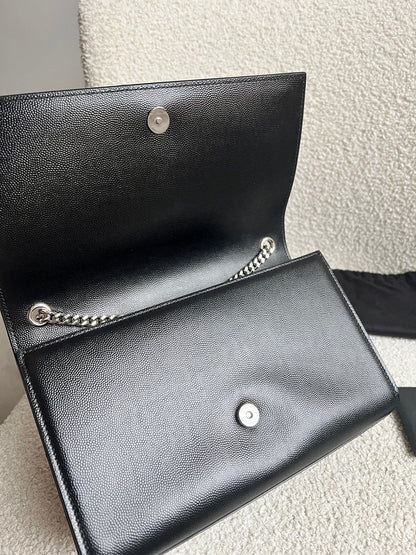 Yves Saint Laurent (YSL) Black Medium Kate with Silver Hardware (RRP £1730)