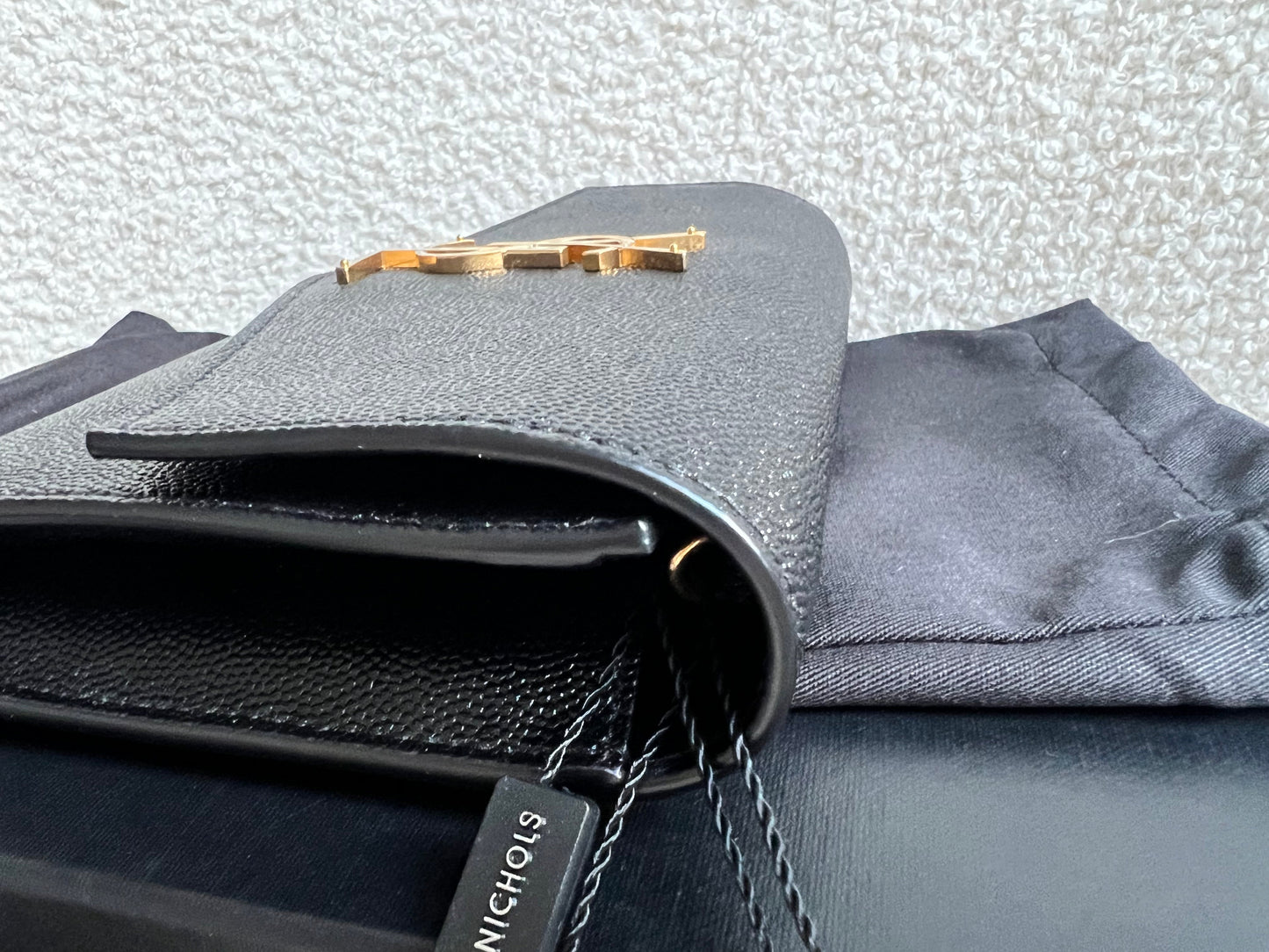 Yves Saint Laurent (YSL) Black Uptown Chain Wallet (RRP £1110)