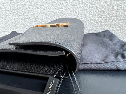 Yves Saint Laurent (YSL) Black Uptown Chain Wallet (RRP £1110)