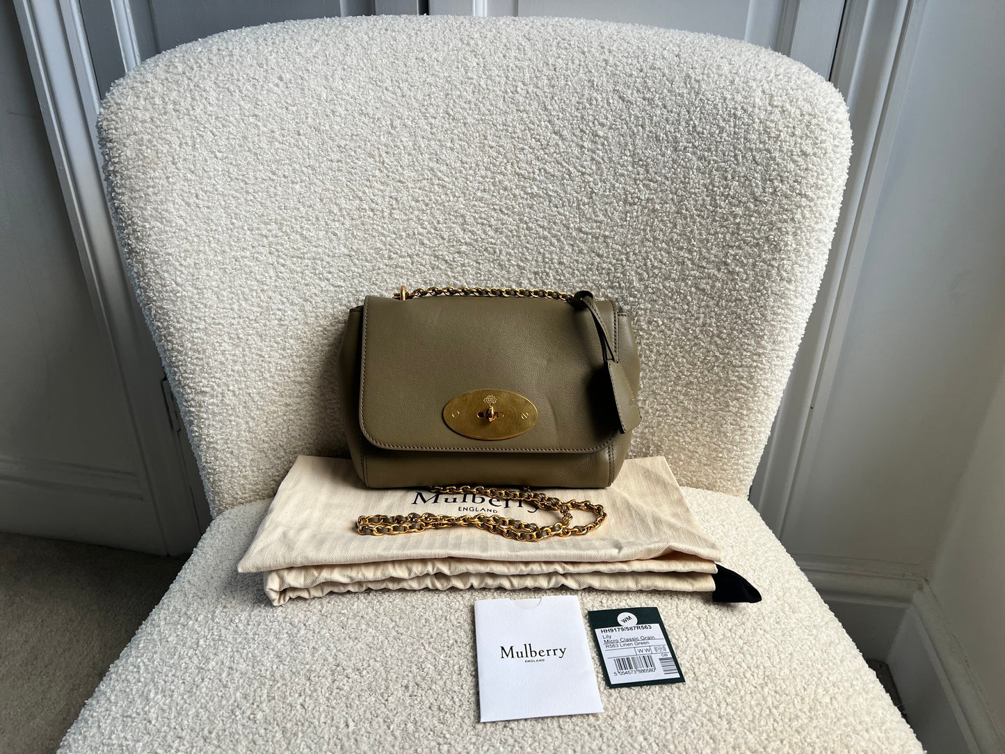 Mulberry Linen Regular Lily with Gold Hardware (RRP £995)