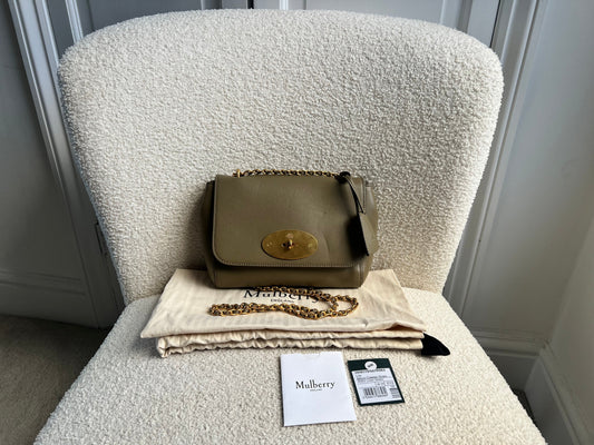 Mulberry Linen Regular Lily with Gold Hardware (RRP £995)