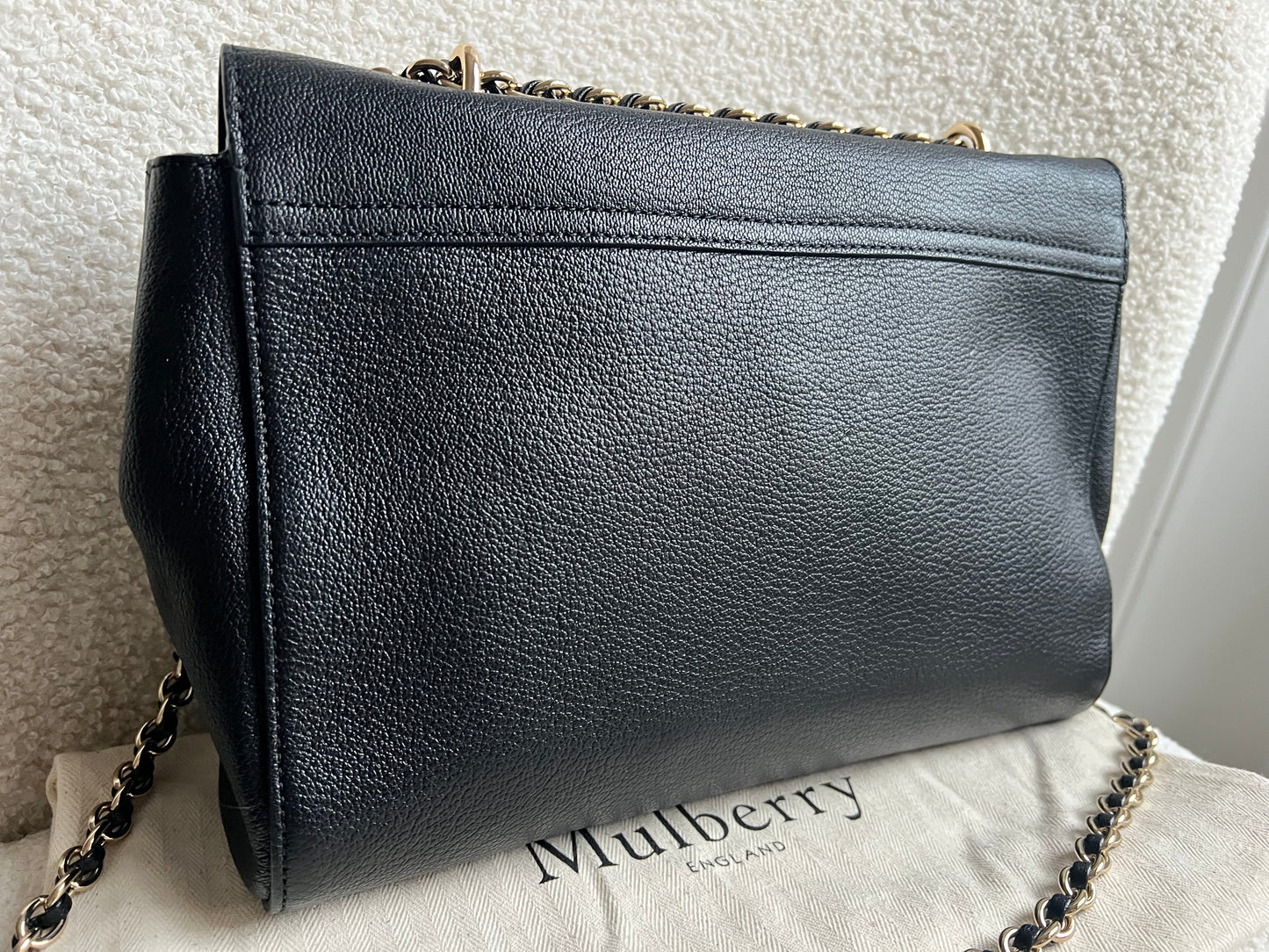 Mulberry Black Medium Lily with Gold Hardware (RRP £1195)