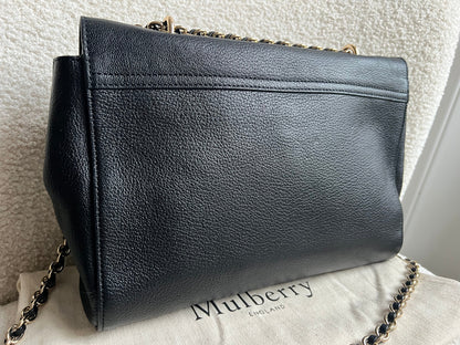 Mulberry Black Medium Lily with Gold Hardware (RRP £1195)