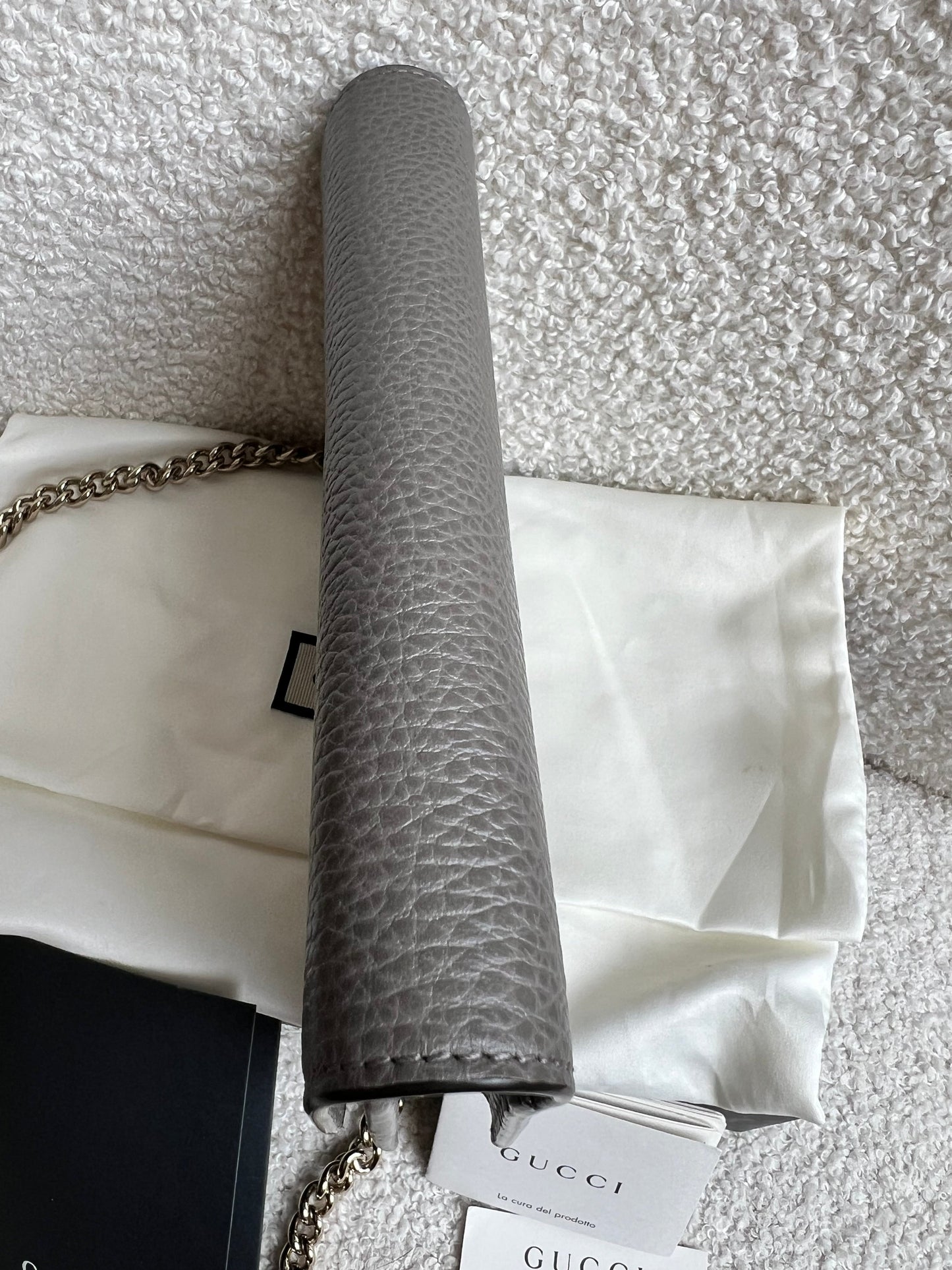 Gucci Dollar Grey Interlocking Chain Wallet