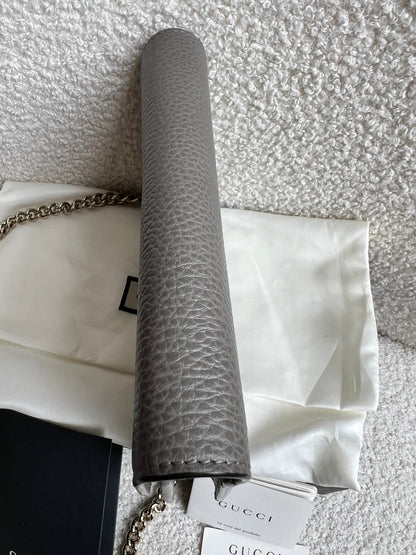 Gucci Dollar Grey Interlocking Chain Wallet