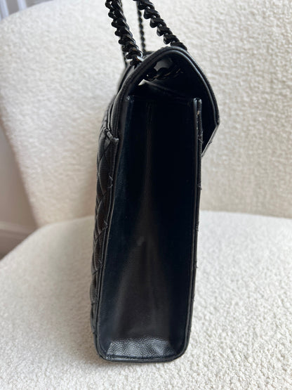 Yves Saint Laurent (YSL) Large Black on Black Envelope Bag (RRP £2,400)