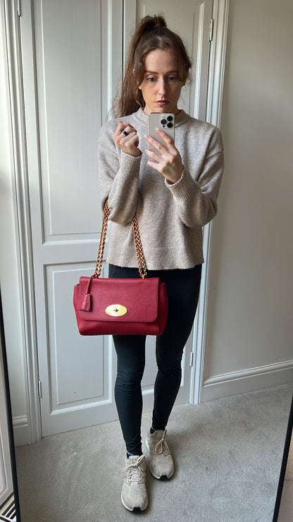 Mulberry Scarlet Medium Lily with Gold Hardware (RRP £1095)
