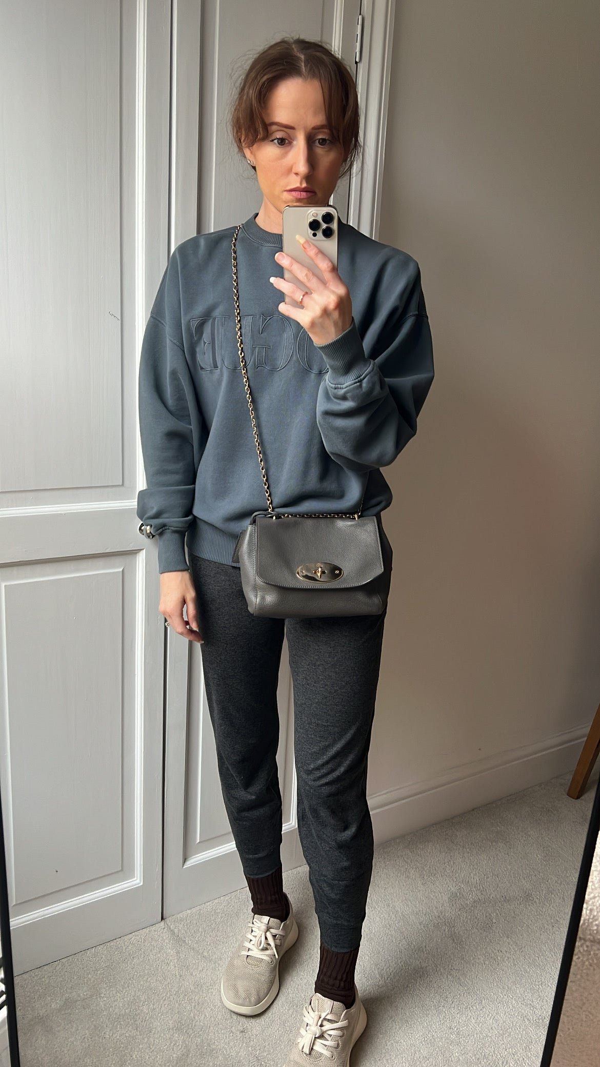 Mulberry Grey Regular Lily with Gold Hardware (RRP £995)