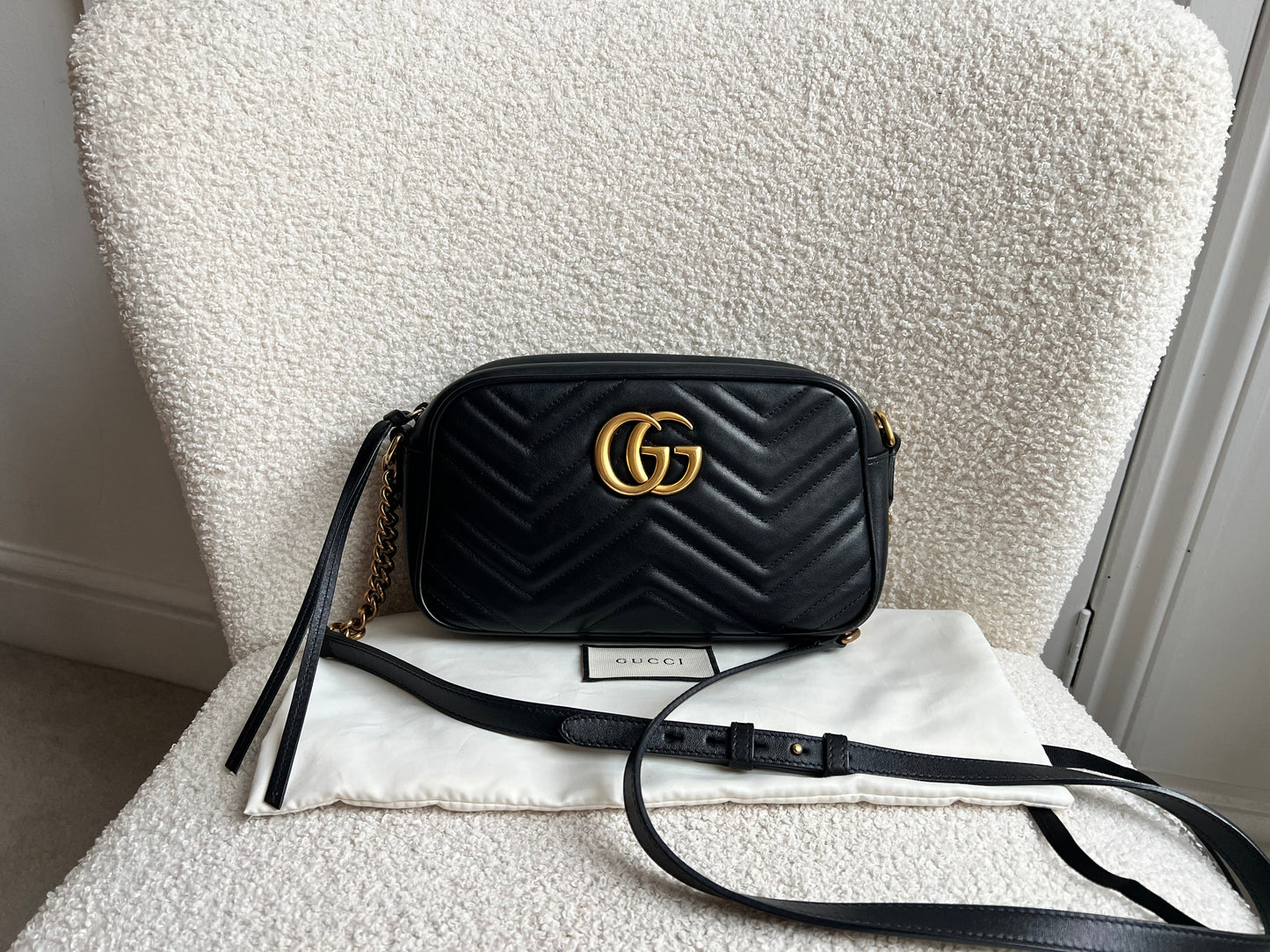 Gucci GG Black Marmont Small Shoulder Bag (RRP £1440)